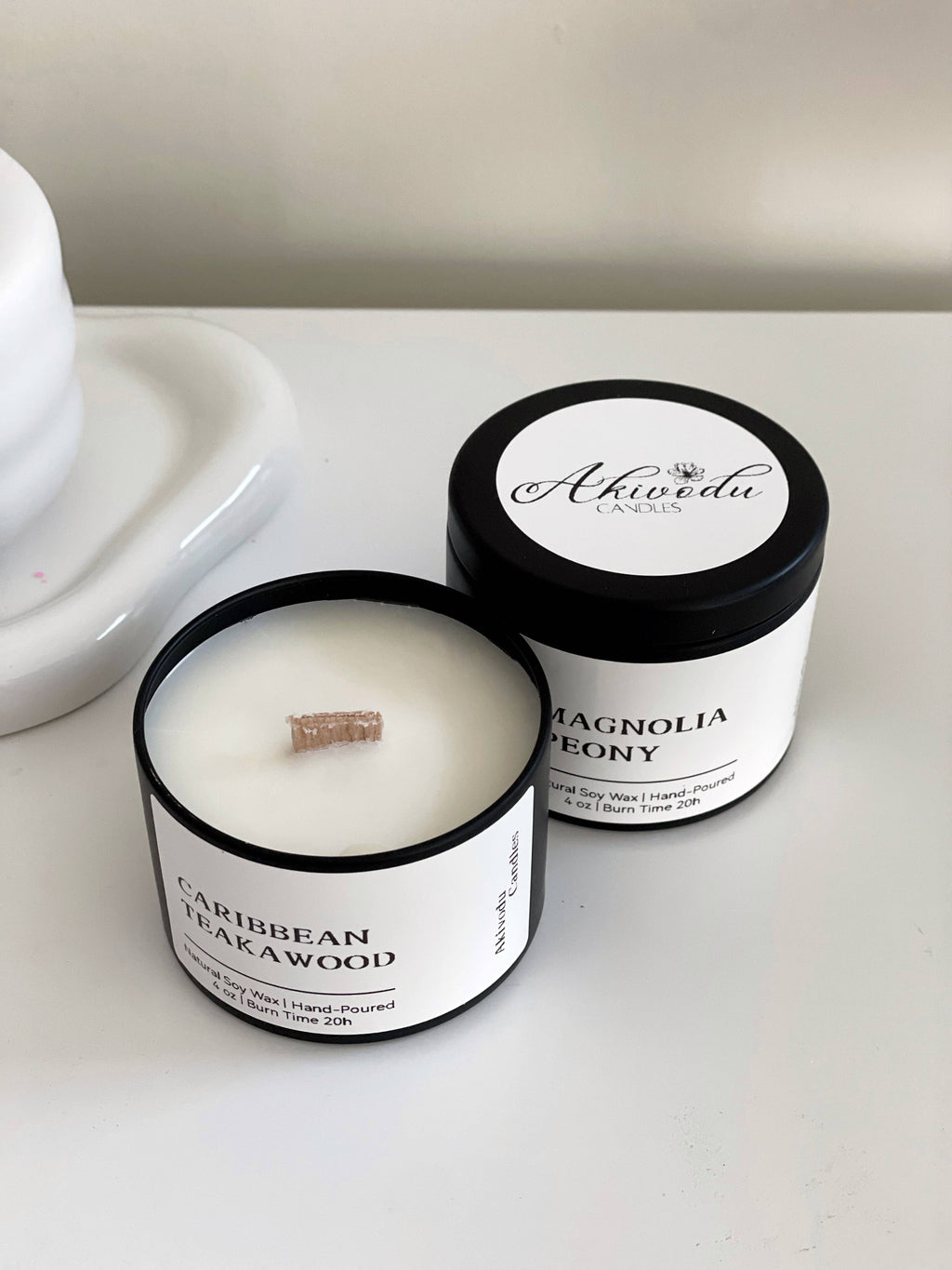 Wood Wick Candle 4 oz- Multiple scents