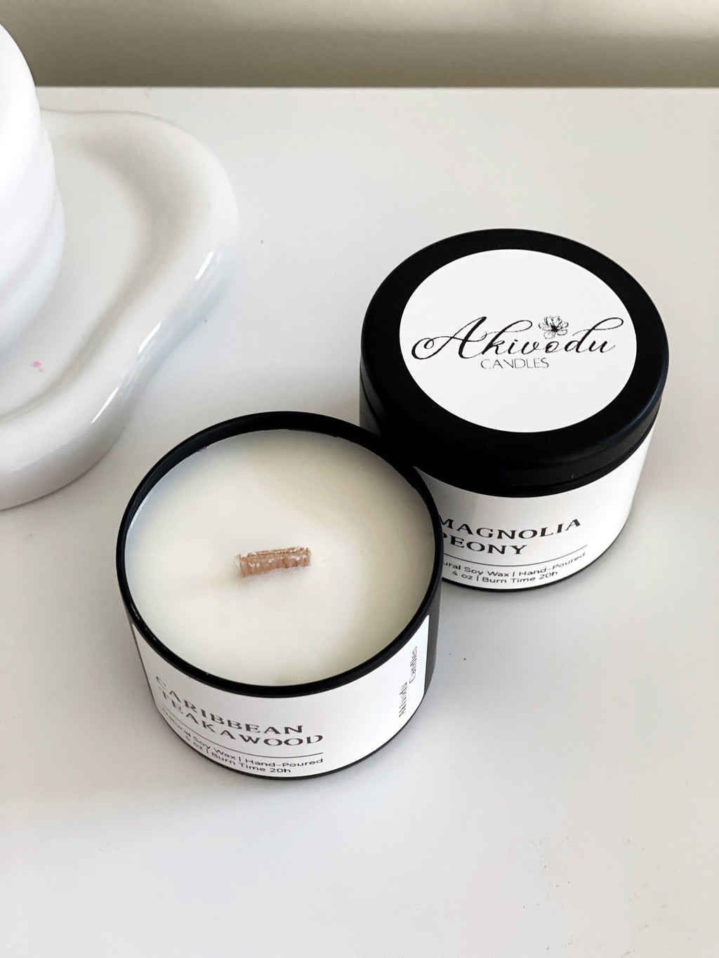 Wood Wick Candle 4 oz- Multiple scents