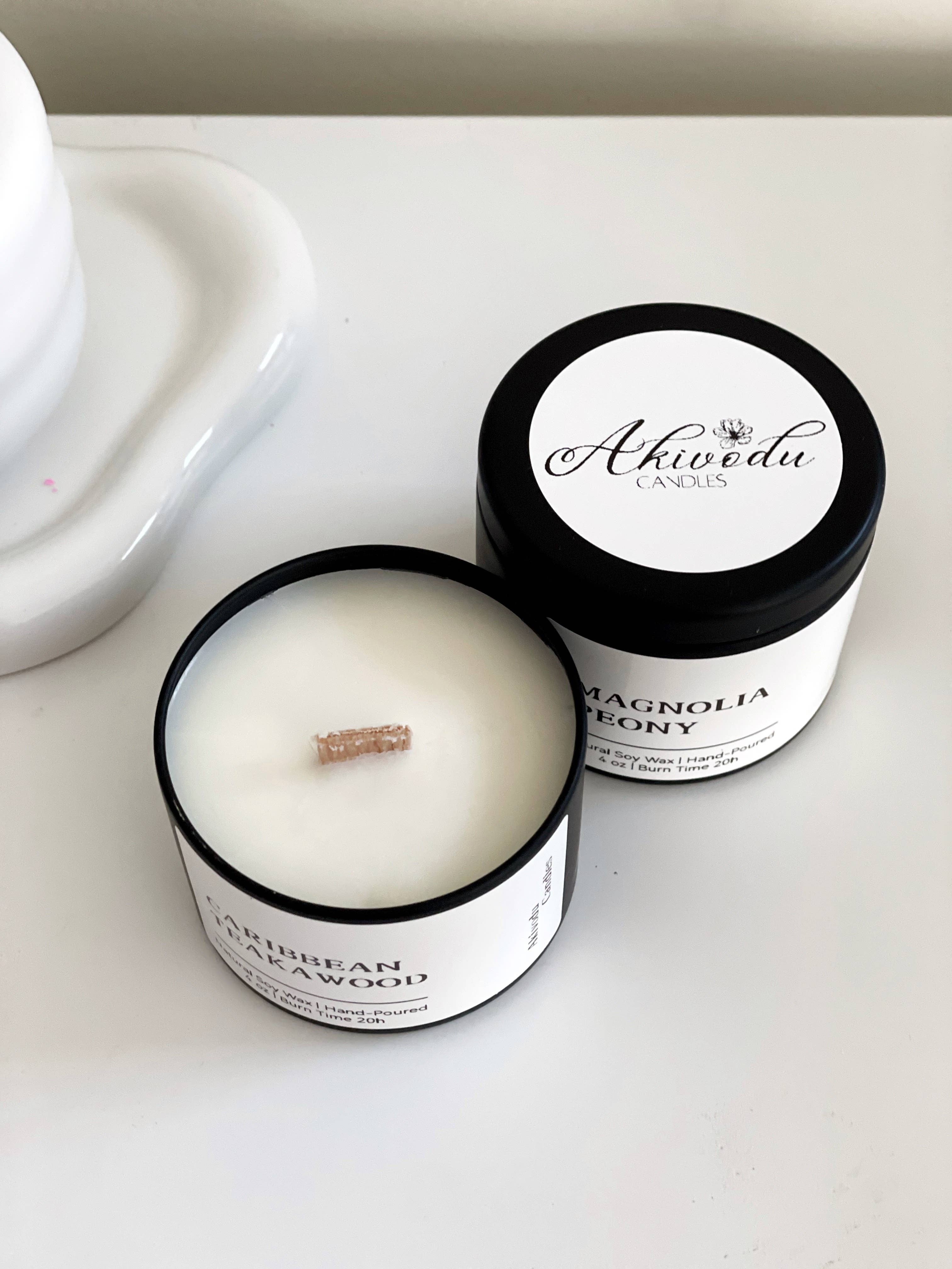 Wood Wick Candle 4 oz- Multiple scents