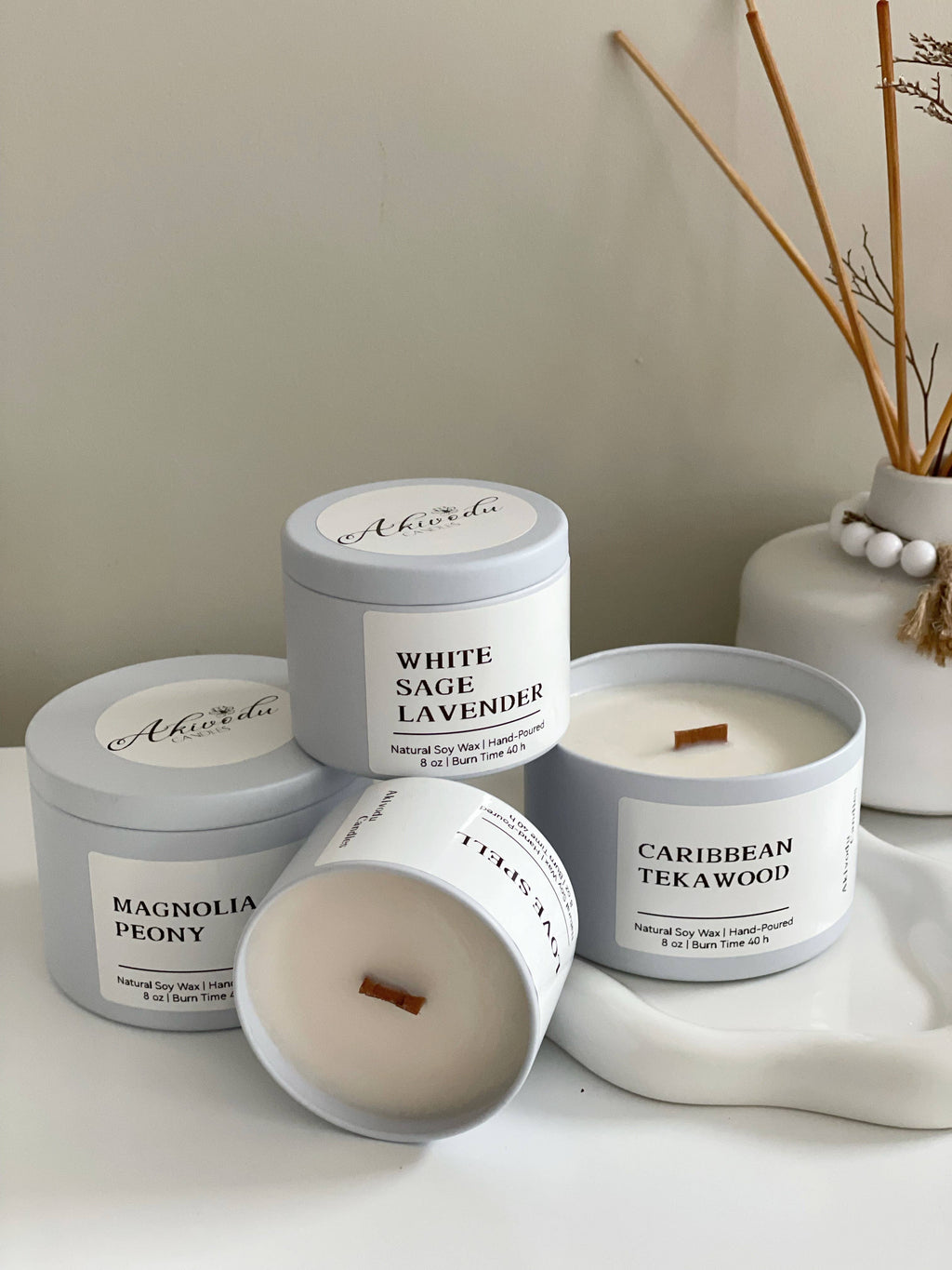 Wood Wick Candle 4 oz- Multiple scents