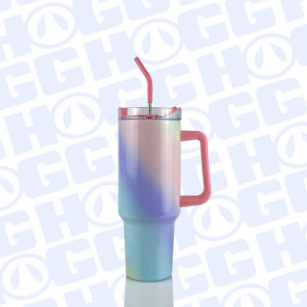 40oz SUBLIMATION CLEAR TRAVELER TUMBLER