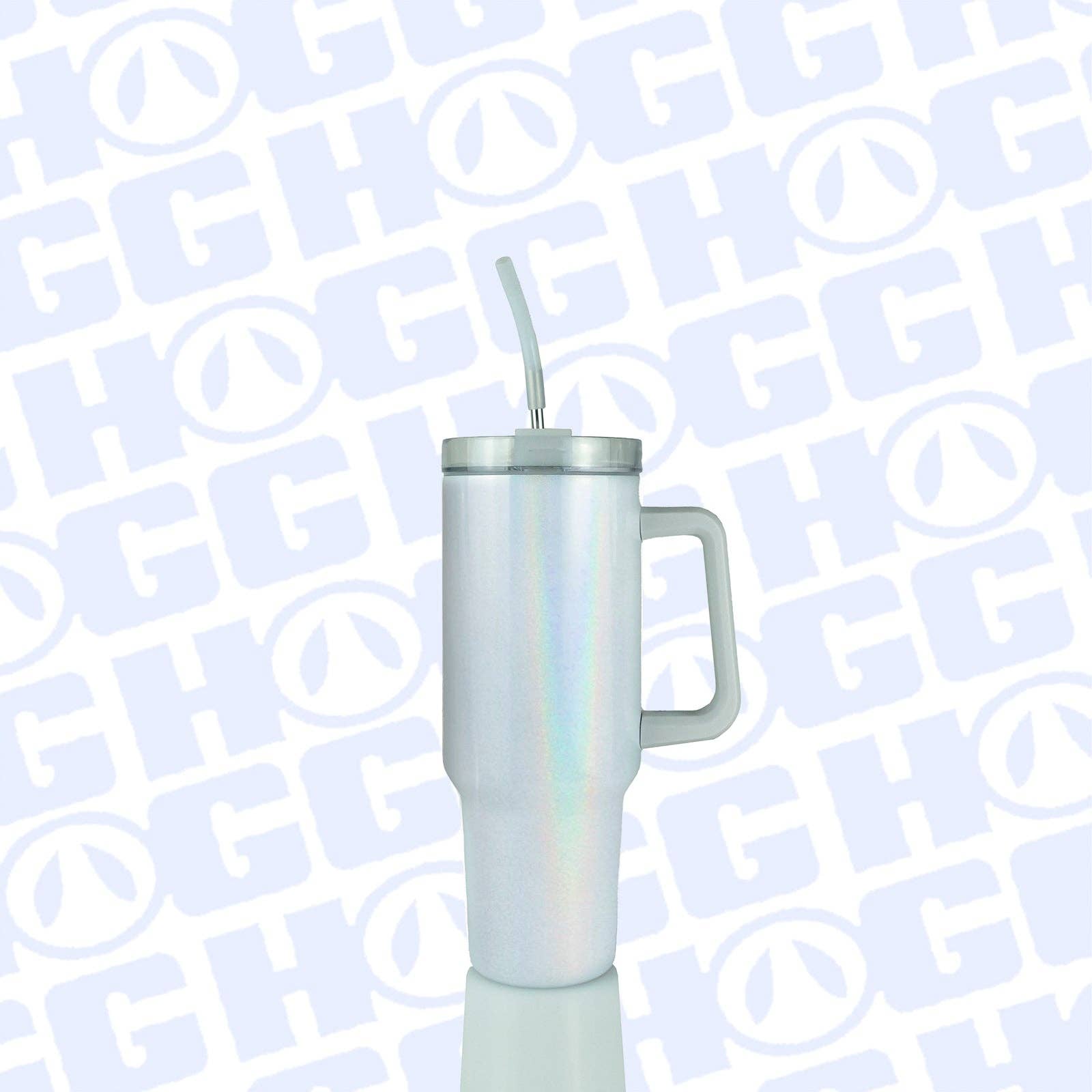 40oz SUBLIMATION CLEAR TRAVELER TUMBLER