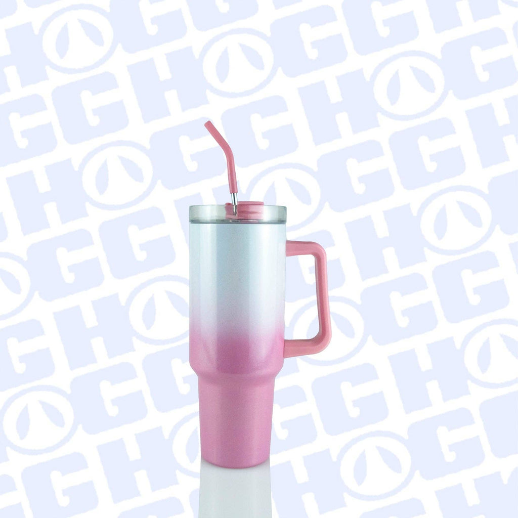 40oz SUBLIMATION CLEAR TRAVELER TUMBLER