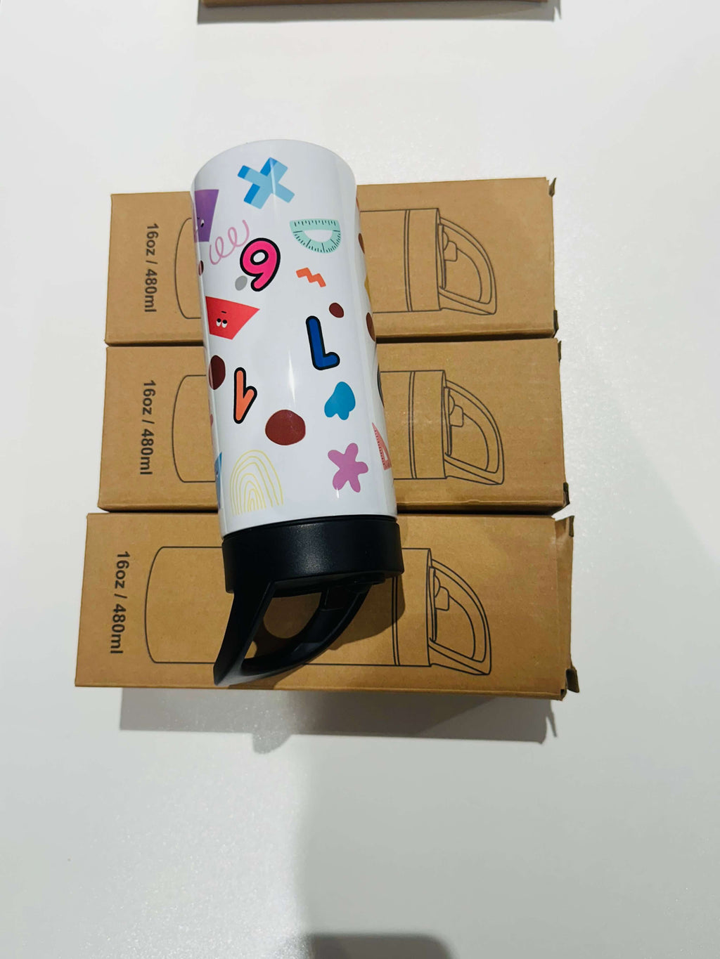 16oz Sublimation Water Bottle Blanks White