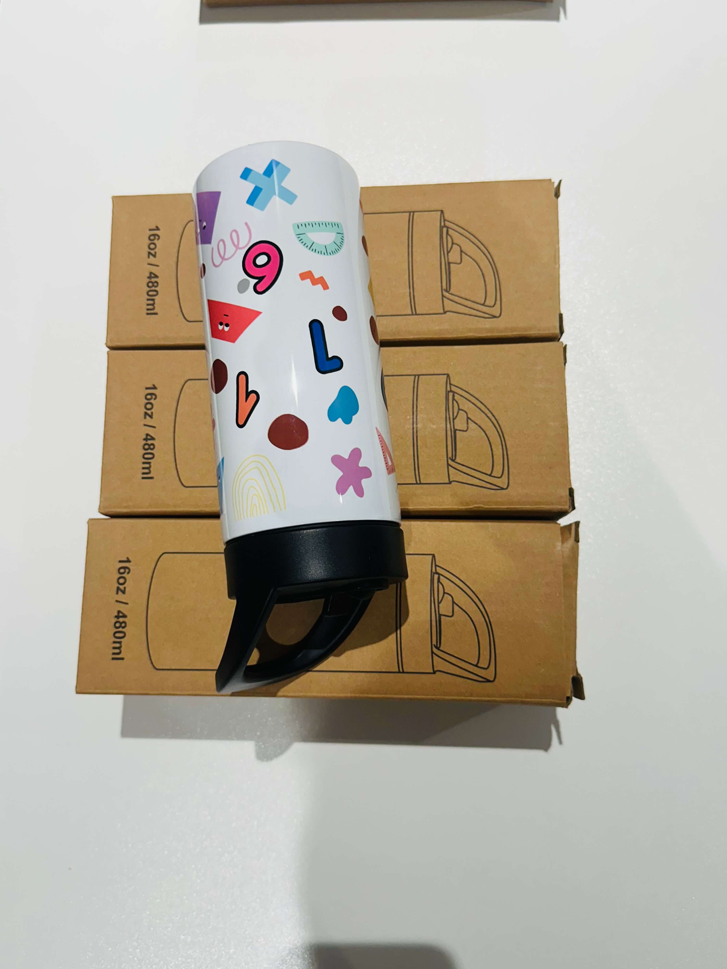 16oz Sublimation Water Bottle Blanks White