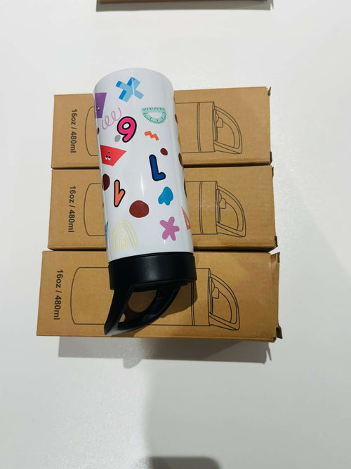 16oz Sublimation Water Bottle Blanks White