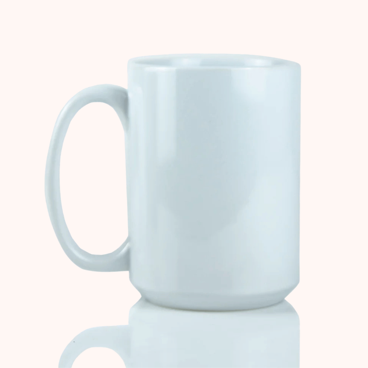 15oz CERAMIC COFFEE MUG - WHITE