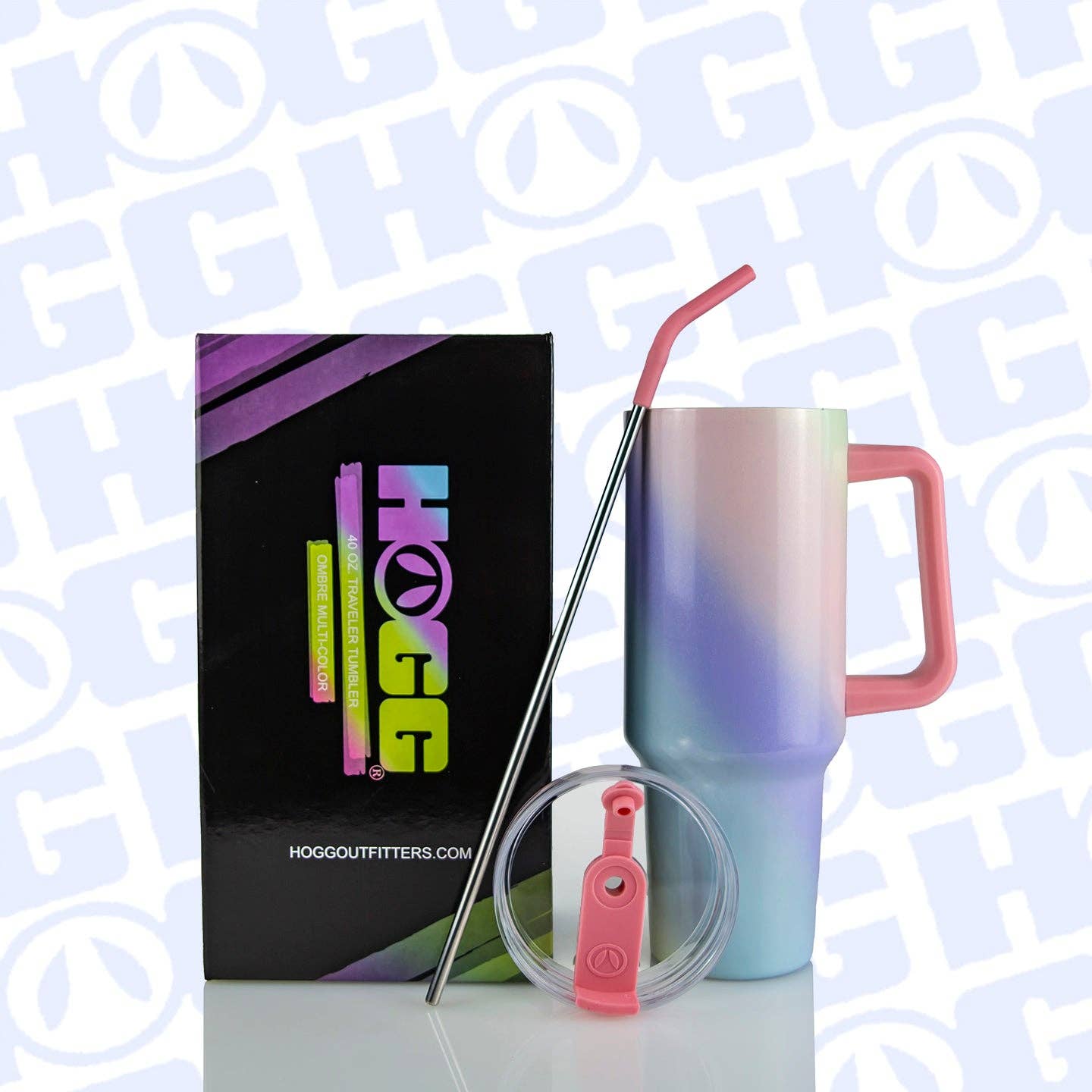 40oz SUBLIMATION CLEAR TRAVELER TUMBLER