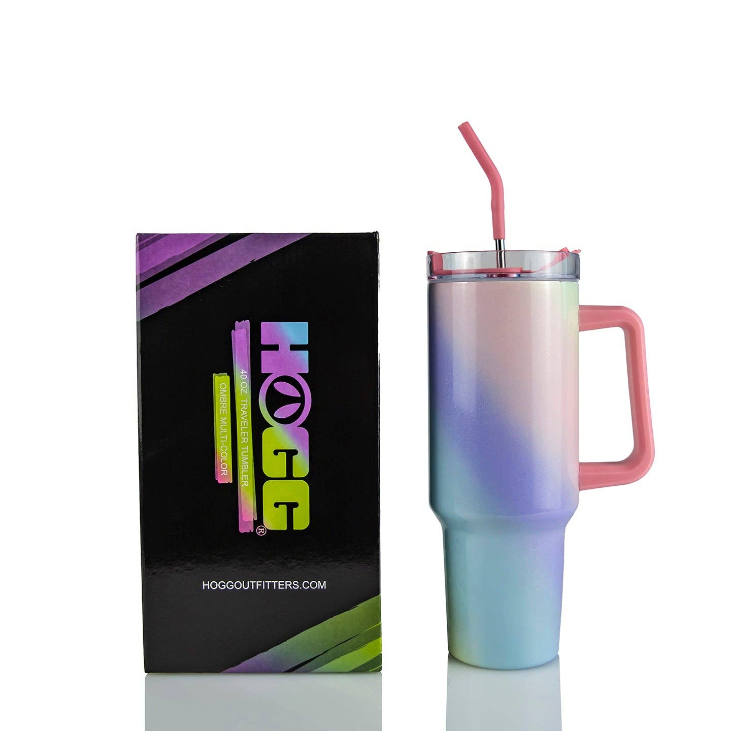 40oz SUBLIMATION CLEAR TRAVELER TUMBLER