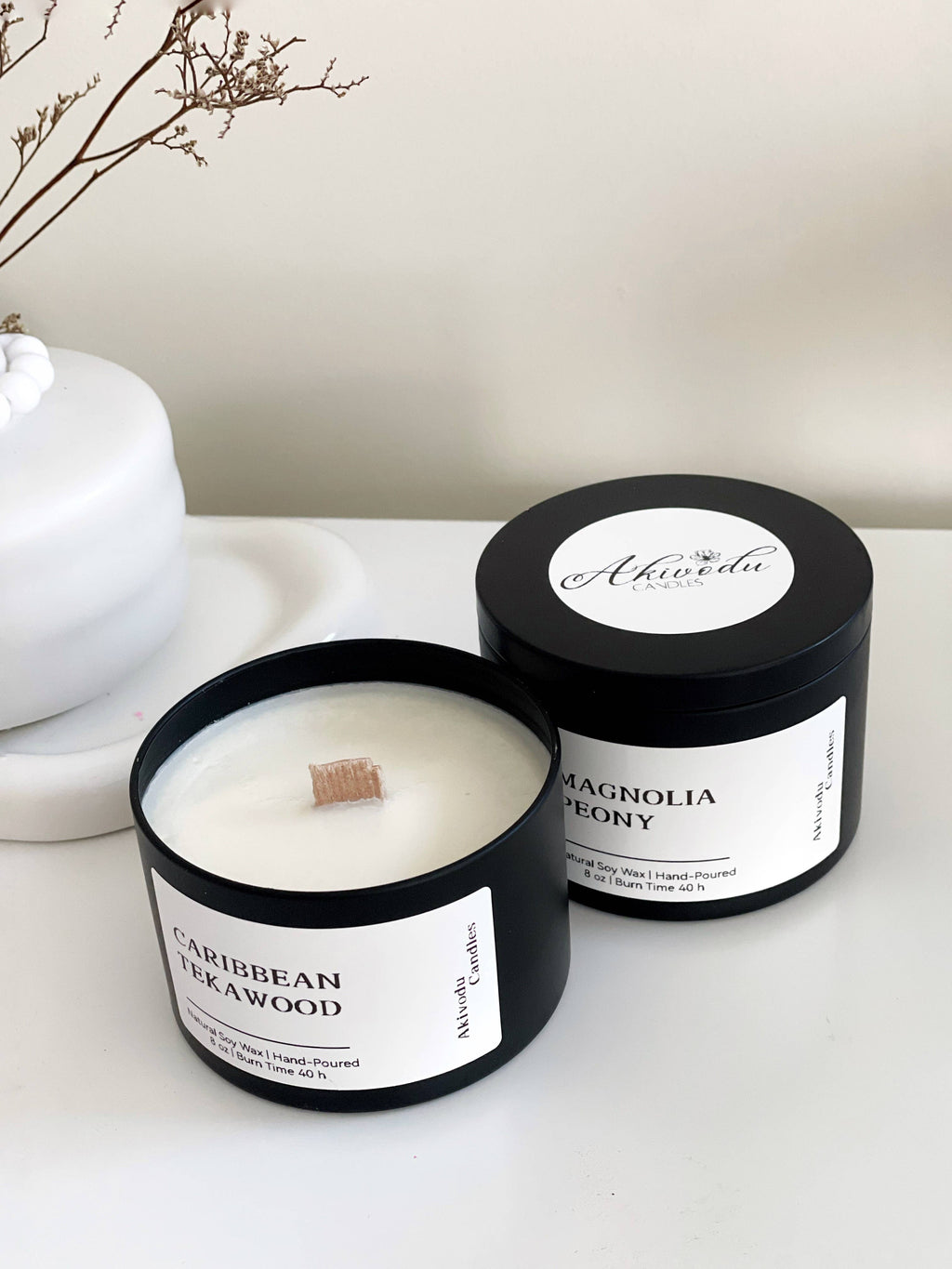 Wood Wick Candle 4 oz- Multiple scents