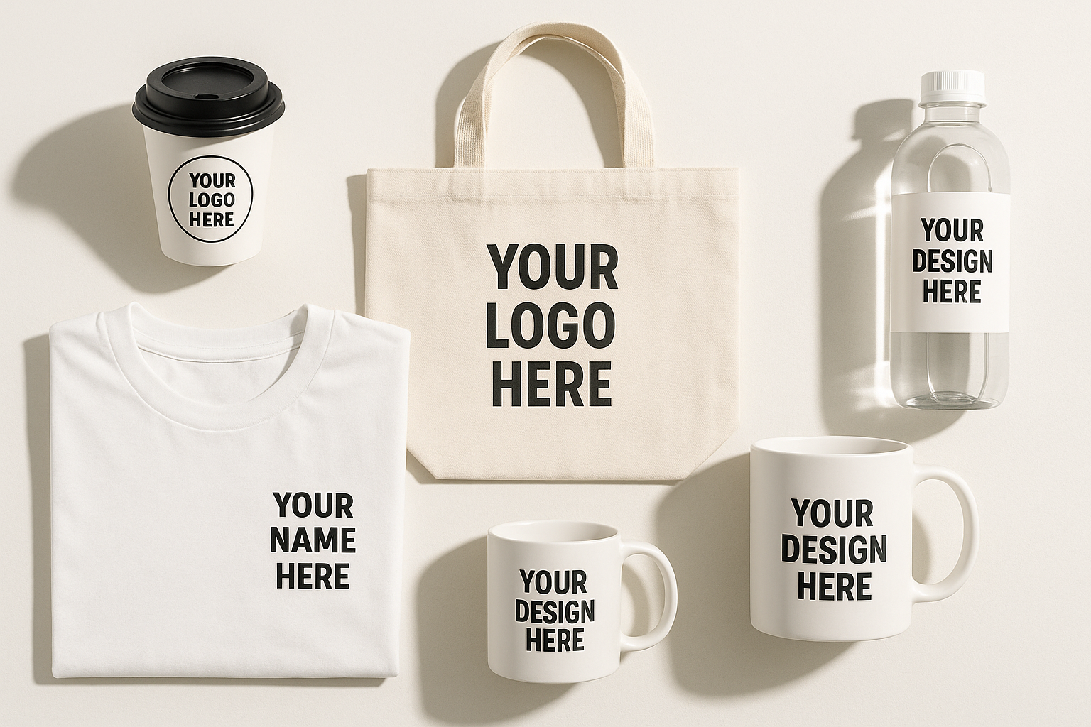 swag bag content, shirts, tote, cups, bottle
